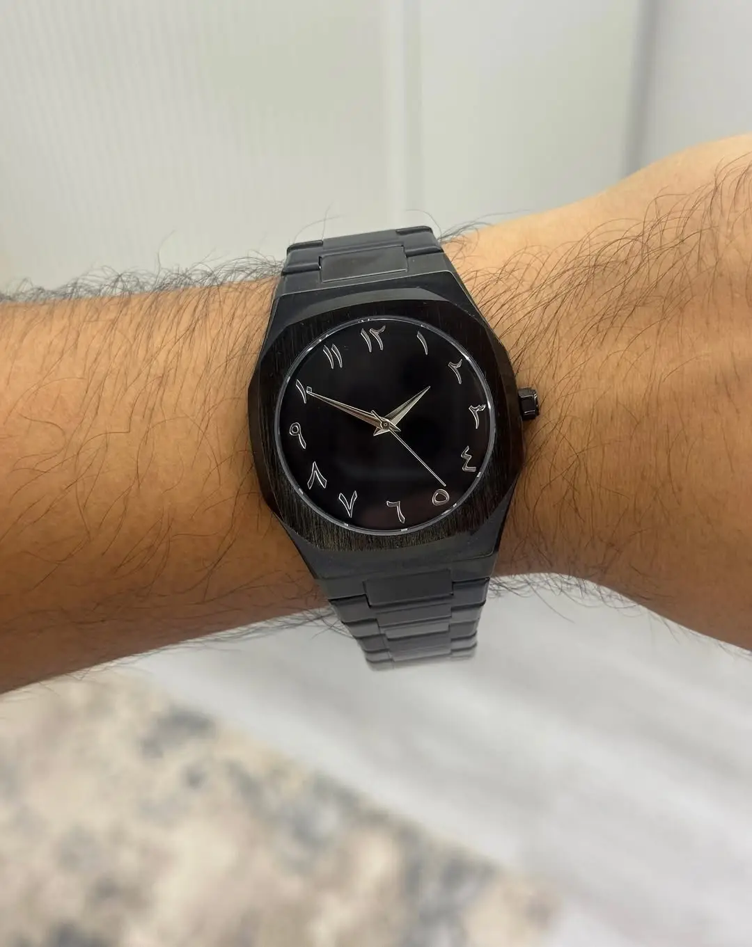 Modern Steel Octagonal Watch | Integrated Bracelet | Arabic Numerals Dial - Image 10