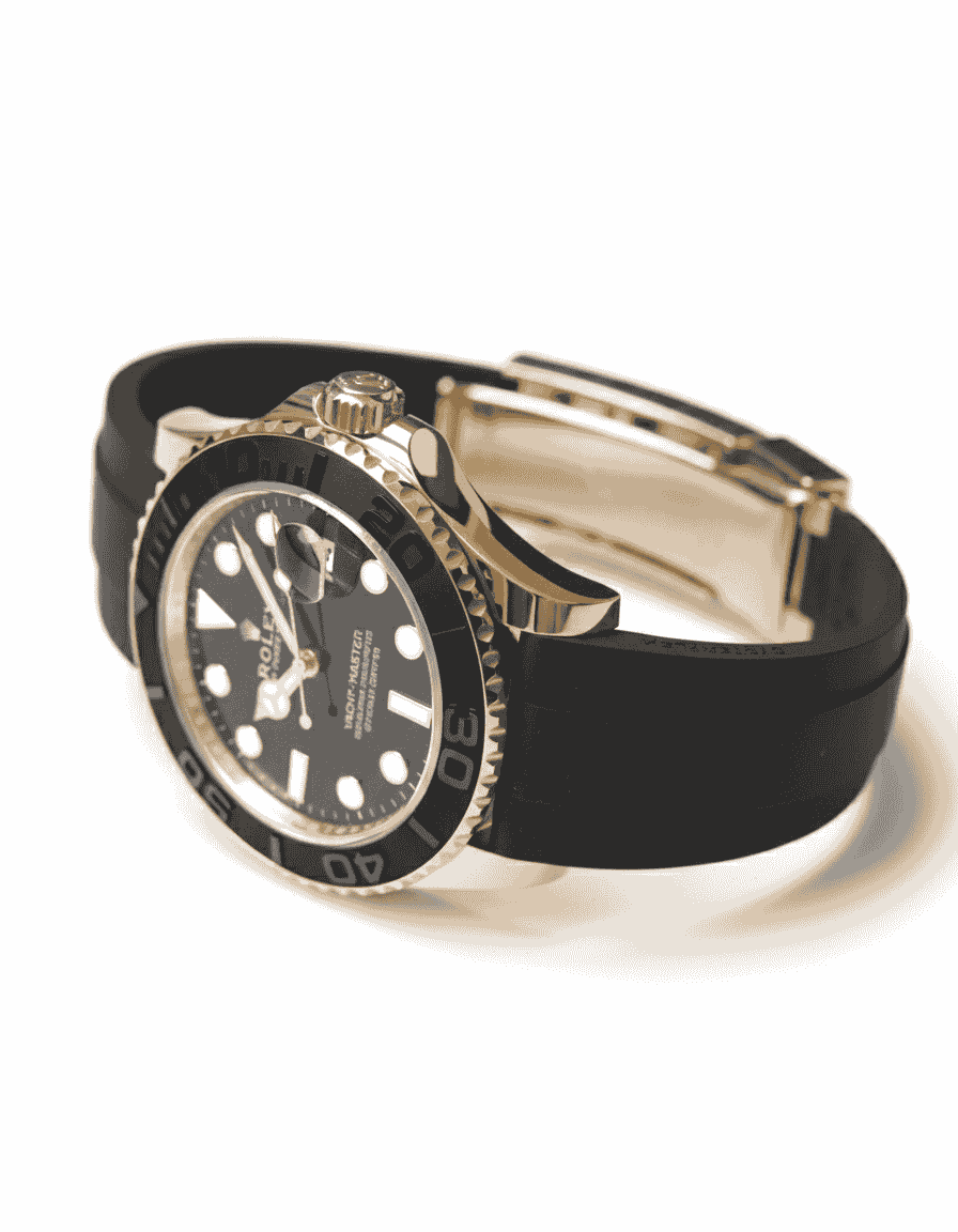 Luxury Yacht-Master 40 Style High-Quality Copy | Rose Gold & Black Rubber Strap - Image 4